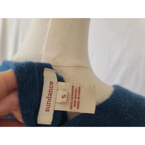 Sundance Womens Dark Teal 100% Cashmere Drape Neck Sweater Small - Picture 5 of 5